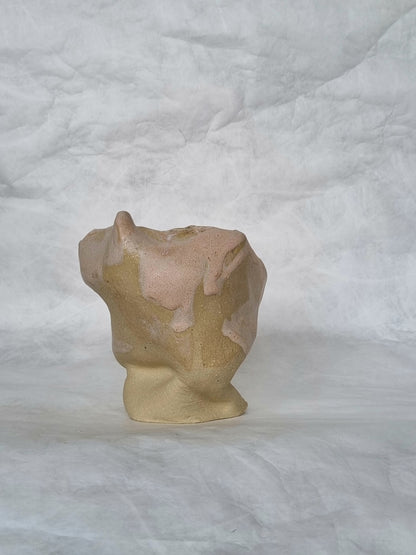 Hand built ceramic vessel, one of a kind statement piece 