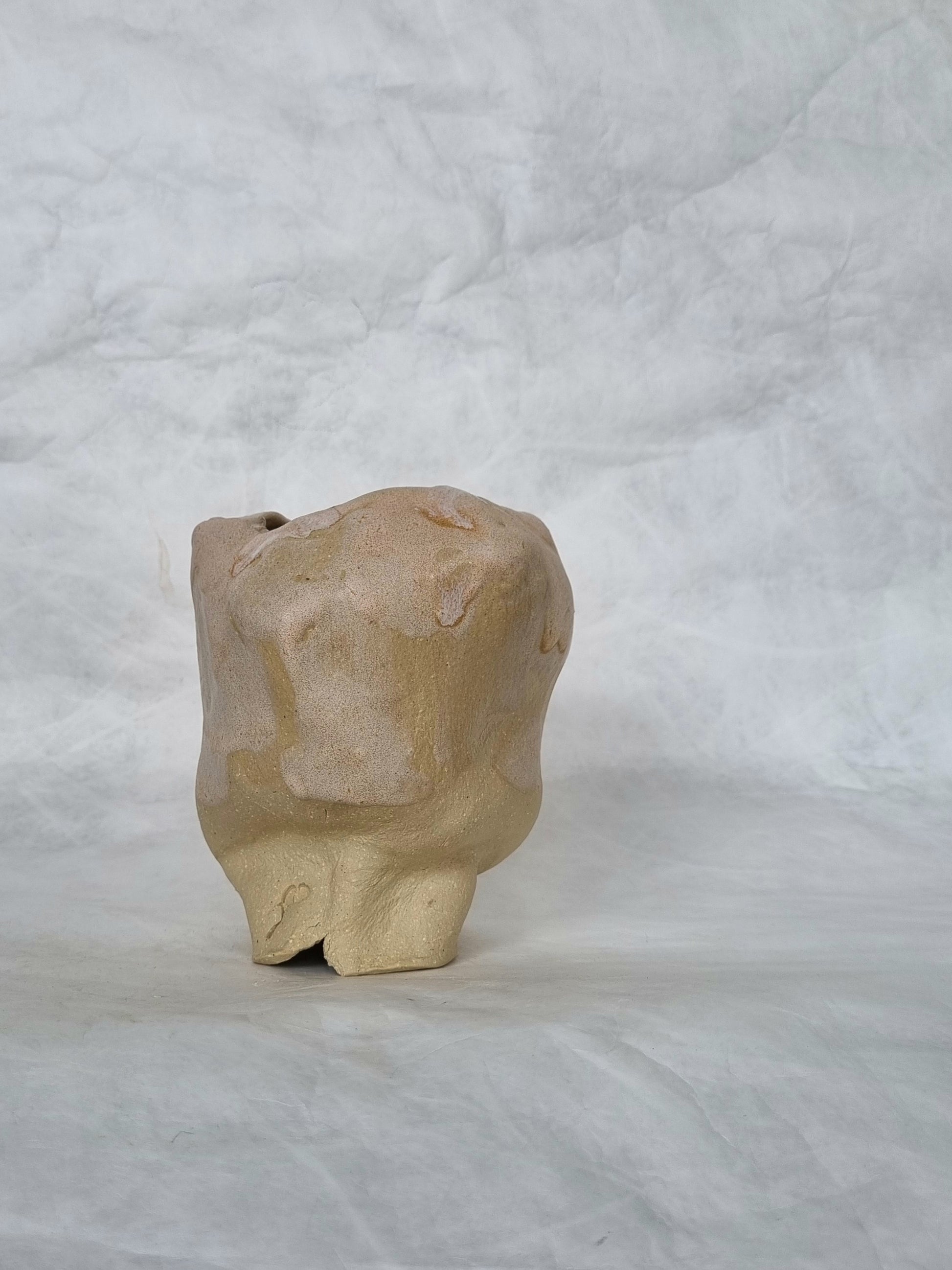 Hand built ceramic vessel, tactile and sculptural statement 