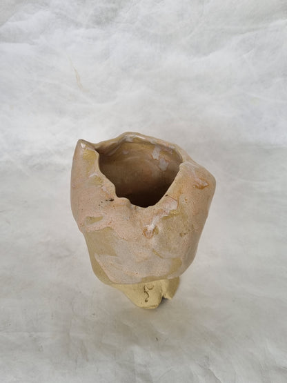 Hand built ceramic vessel, one of a kind statement piece 