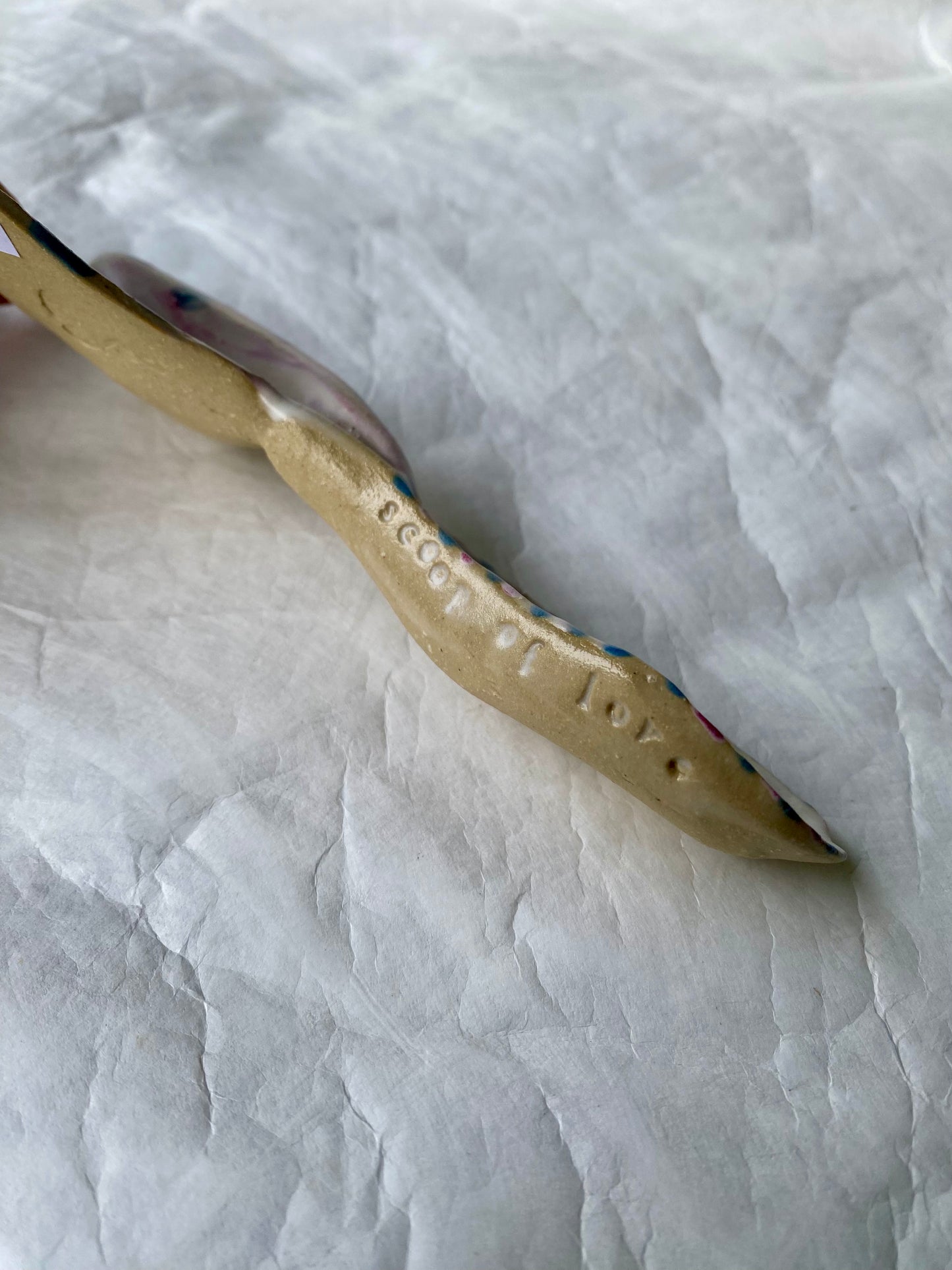 Scoop of love, a ceramic spoon