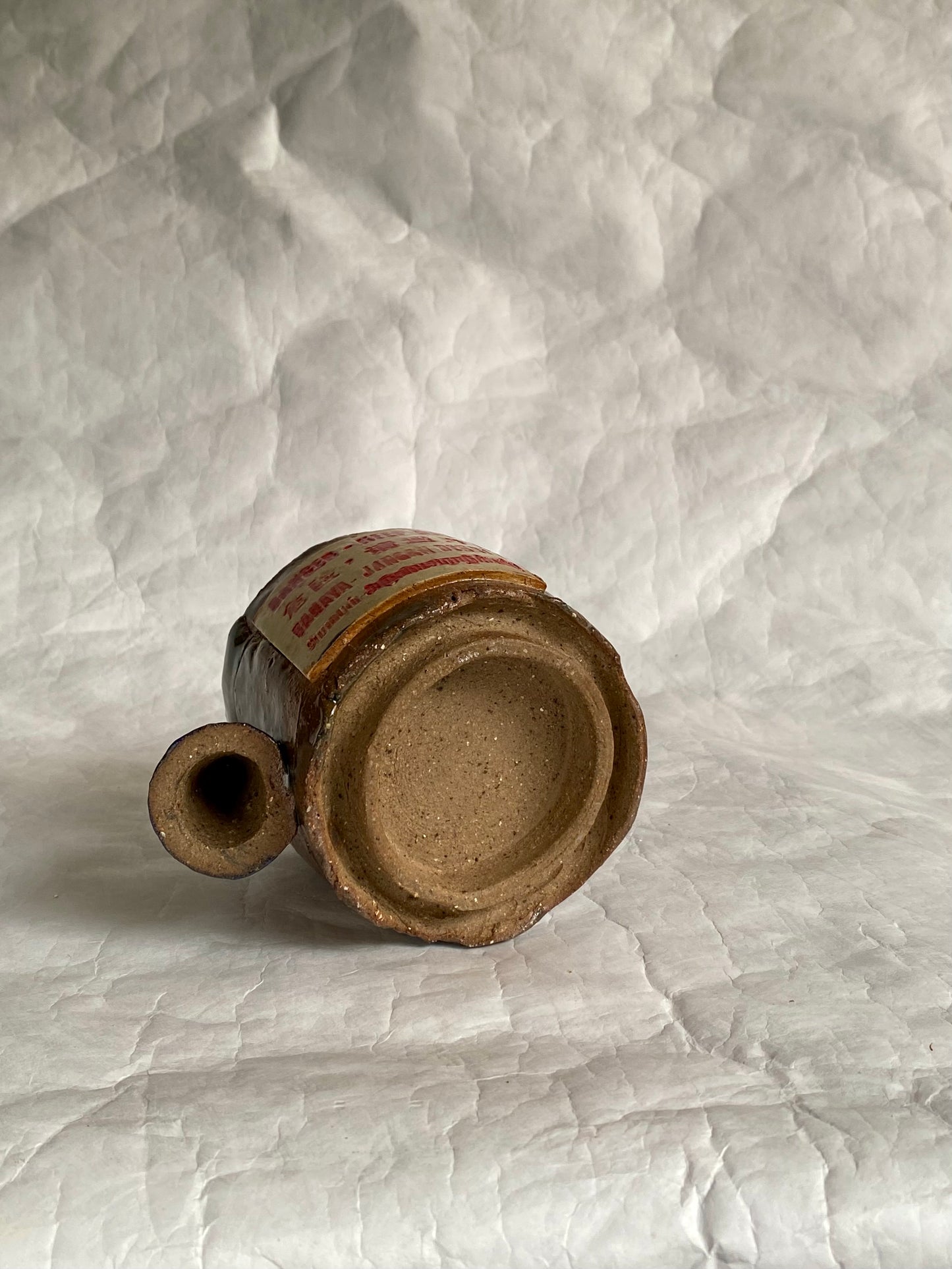Details of a handbuilt ceramic cup