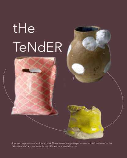 The tender - three small Avant garde ceramic vessels for Mother’s Day 